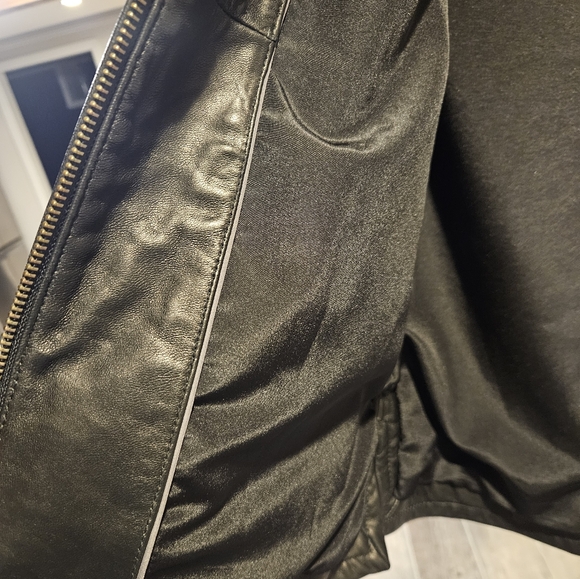 Wilsons Leather Pelle Studio Coat Black Color Medium Size - Picture 7 of 7